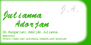 julianna adorjan business card